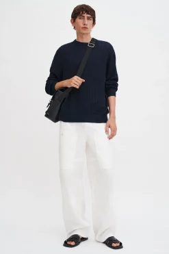 Braided Cotton Silk Sweater