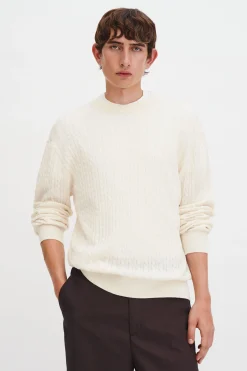 Braided Cotton Silk Sweater