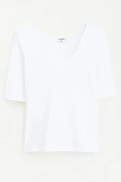 Cotton Stretch Scoop Neck Top