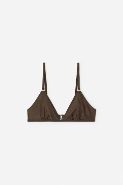Gathered Back Bikini Top