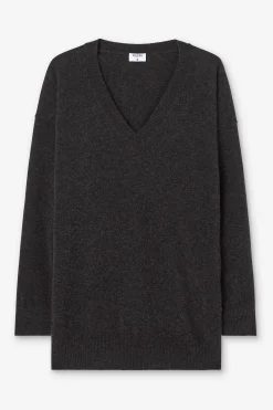 Long V-Neck Cashmere Sweater