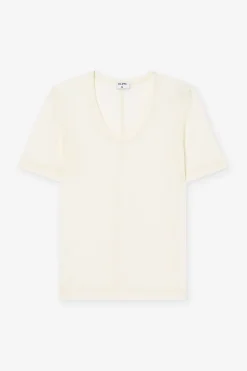 Lyocell Cashmere Scoop Tee