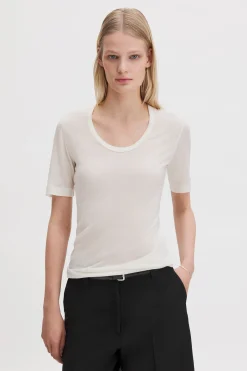 Lyocell Cashmere Scoop Tee