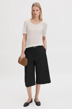 Lyocell Cashmere Scoop Tee