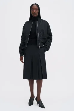 Pleated Wool Skirt
