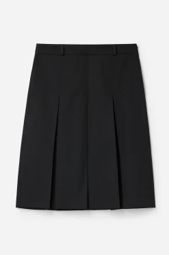 Pleated Wool Skirt