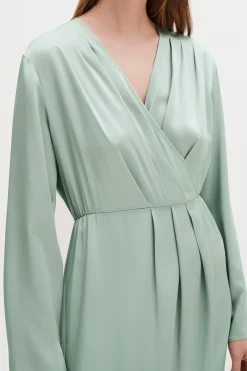 Pleated Wrap Dress