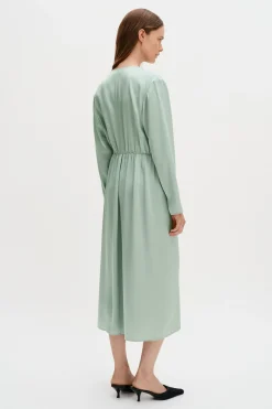 Pleated Wrap Dress