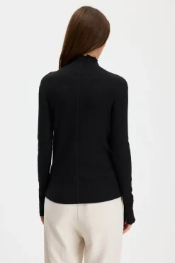 Rib Mock Neck Top