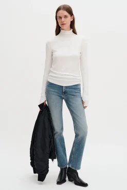 Rib Mock Neck Top