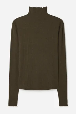Rib Mock Neck Top