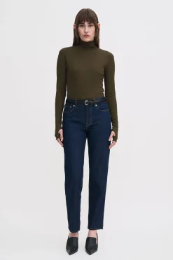 Rib Mock Neck Top