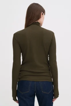 Rib Mock Neck Top