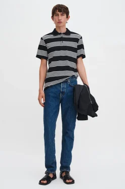 Striped Jersey Polo Shirt