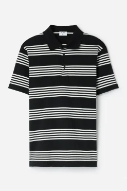 Striped Jersey Polo Shirt
