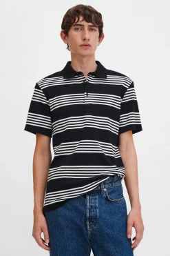 Striped Jersey Polo Shirt