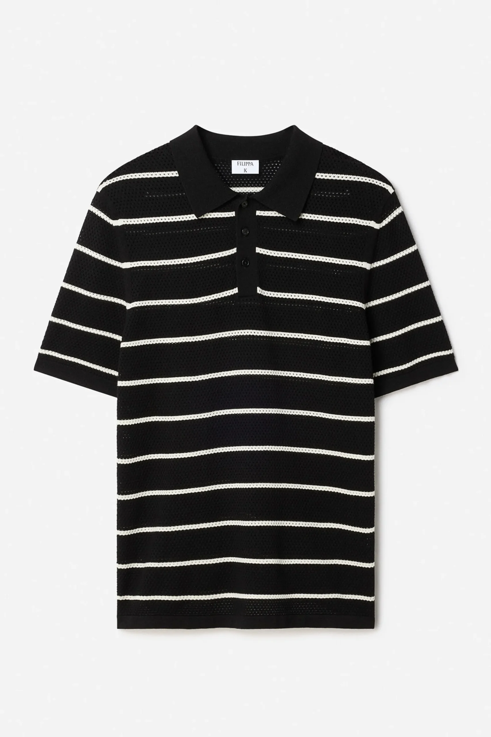 Striped Mesh Polo