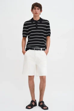 Striped Mesh Polo