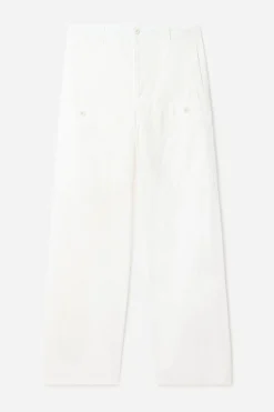 Washed Cotton Cargo Trousers