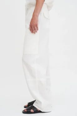 Washed Cotton Cargo Trousers