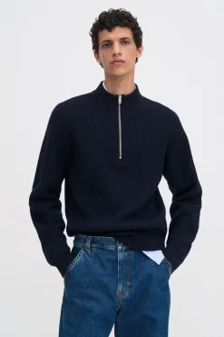 Wool Half Zip Sweater