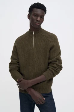 Wool Half Zip Sweater